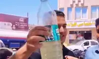 اتفاق عجیب در یک پمپ‌بنزین؛ مردم به جای بنزین آب زدند!