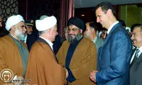 عکسی زیرخاکی از رفسنجانی، حسن نصرالله و اسد 