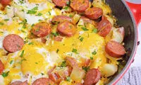 انواع غذا با سوسیس و قارچ
