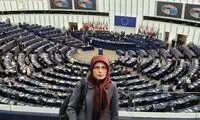 تصویر بحث‌برانگیز از شبنم مددزاده در پارلمان اروپا