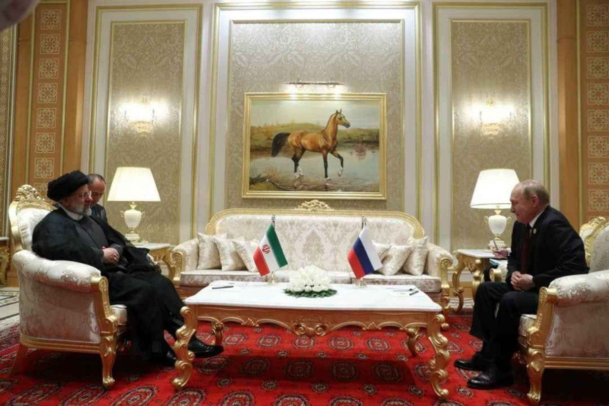 تصویری از دیدار رئیسی و پوتین در ترکمنستان 