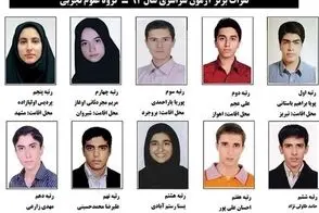محل زندگی تک‌رقمی‌های کنکور تجربی سال 1392