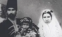 «پسرعموی ناصرالدین شاه» در کنار همسر و فرزندانش