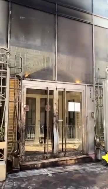 اولین ویدئو از سفارت ایران در پاریس بعد حمله 