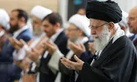 اولین قاب از رهبر انقلاب و پزشکیان در مراسم امروز