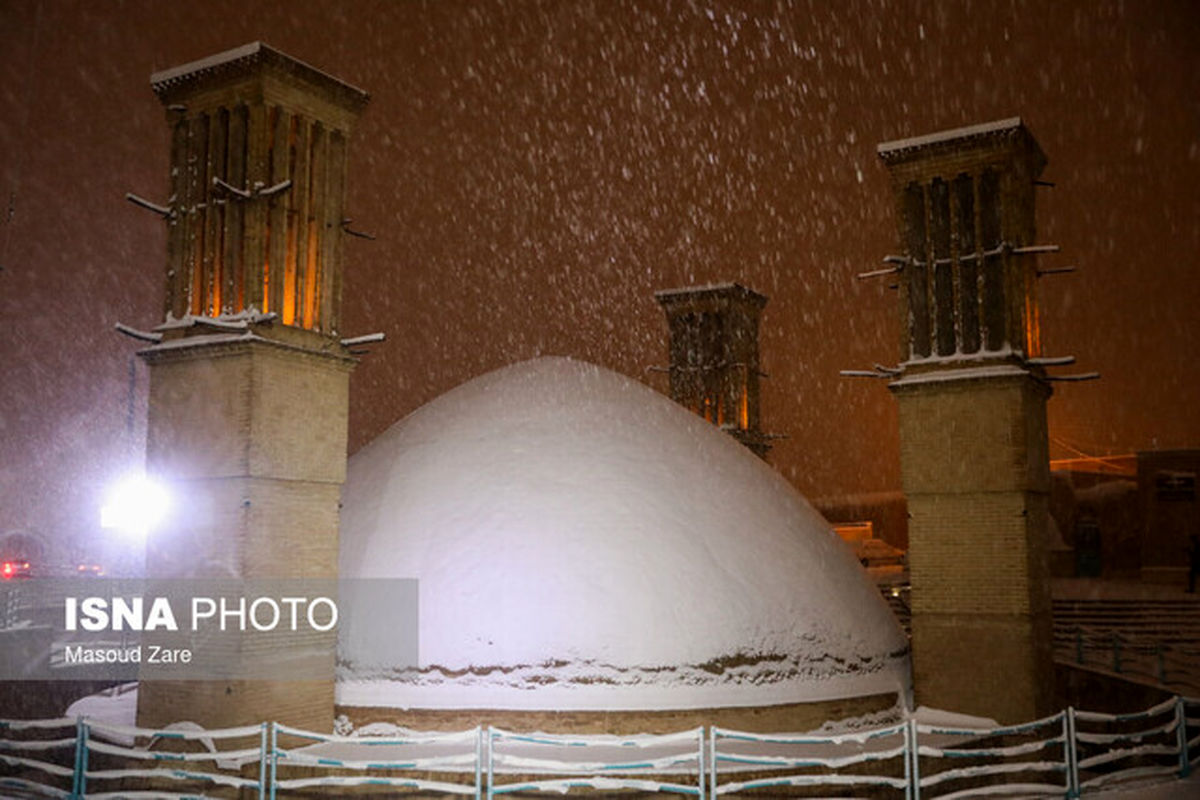 یزد هم برفی شد!