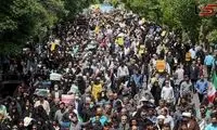 تصویری از چند کودک خردسال در راهپیمایی قدس