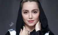 چهره ناراحت نازنین بیاتی در یک مجلس ختم 