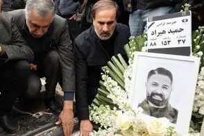 لحظه وقوع انفجار در حوالی محل خاکسپاری حمید هیراد