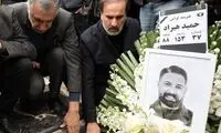 لحظه وقوع انفجار در حوالی محل خاکسپاری حمید هیراد