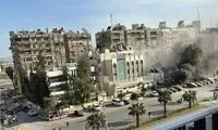 خسارت وارده به ساختمان‌های اطراف سفارت ایران در سوریه