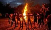 ویدئو جالب از چهارشنبه سوری از نمای توچال