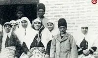 عکس دسته‌جمعی «خواجگان» حرمسرای ناصرالدین شاه