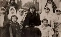 عکس آتلیه‌ای مادر و دختر ایرانی در دوران قاجار!