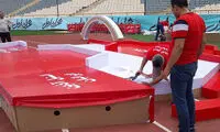آماده‌سازی سکوی قهرمانی در ورزشگاه وطنی