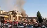 ویدئویی از حریق گسترده در بازار تجریش