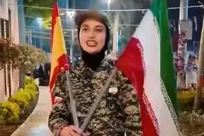 استایل متفاوت دختر ایرانی با لباس نظامی