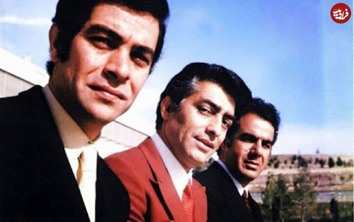 ژست صمیمی فردین، بیک ایمانوردی و ملک مطیعی در دهه ۵۰
