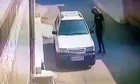 لحظه بازداشت سارق خودرو توسط مردم در تبریز