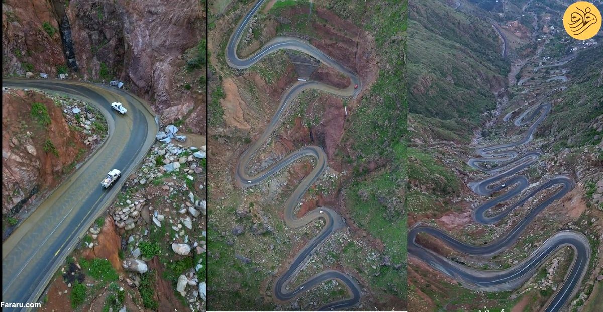 تصاویری دلهره‌آور از وحشتناک‌ترین جاده عربستان