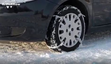 ترفندی برای حرکت خودرو در برف بدون زنجیر چرخ