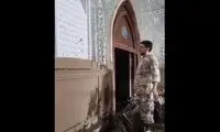 وضعیت صحن امام‌زاده داوود بعد از سیلاب