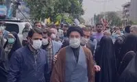  حضور فرزند رهبری در راهپیمایی روز قدس