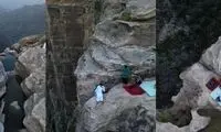 افطار خوردن روی خطرناک‌ترین آبشار عربستان