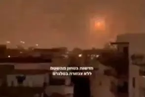 تصاویری از لحظه حمله ایران به مرکز اسرائیل