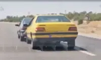 ویدئوی عجیب از یدک‌کشی یک خودرو با سرعت ۱۴۰ کیلومتر!