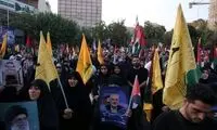 تصاویر هوایی از تشییع پیکر شهید هنیه