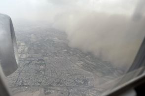 تصویر هولناکِ طوفان تهران از آسمان