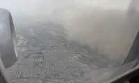 تصویر هولناکِ طوفان تهران از آسمان