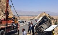 علت واژگونی اتوبوس در محور فیروزآباد مشخص شد