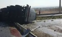 واژگونی تانکر ۳۰هزار لیتری گازوئیل در جنوب تهران
