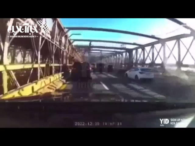لحظه دردناک خودکشی یک مرد از بالای پل بروکلین
