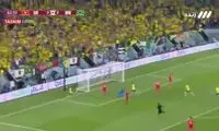 لحظه گل مردود برزیل به سوئیس