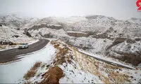 بارش برف در جاده چالوس و آزادراه تهران 