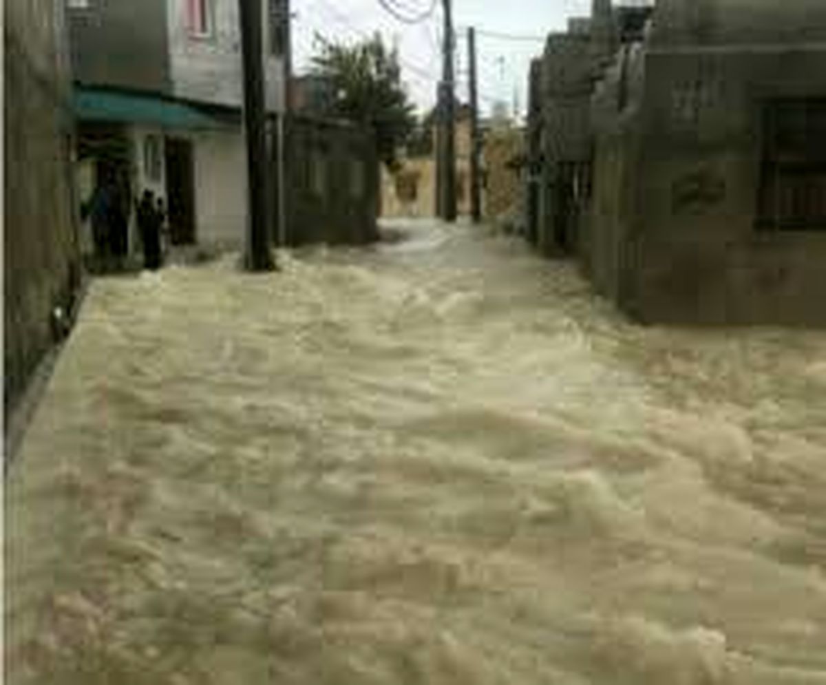 خلاقیت یکی از اهالی قشم در مواجهه با سیل