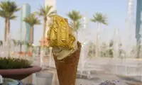 تصویری پربازدید از بستنی با روکش طلا