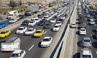 ترافیک سنگین خودرویی در دو جاده شمالی 