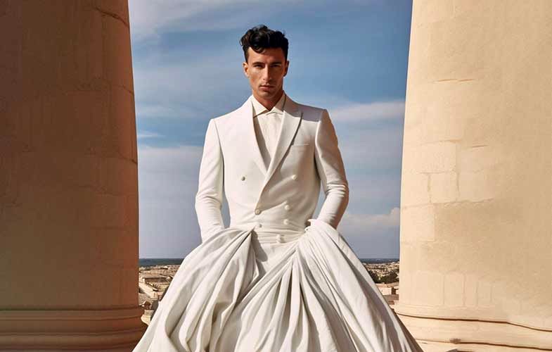 تصاویر عجیب و خنده‌دار از لباس‌های عروس مردانه