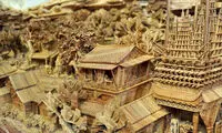 تصاویری زیبا از خلق آثار هنری در برف و چوب