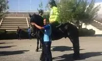 تصویری از پلیس اسب‌سوار در ورزشگاه آزادی!
