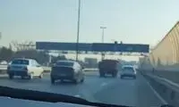 راننده دیوانه، اتوبان مشهور تهران را تونل وحشت کرد