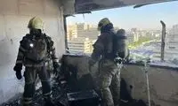 نجات ۴۰ نفر از آتش‌سوزی در اکباتان تهران