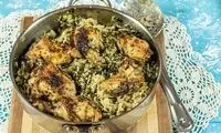 اسفناج پلو با مرغ و رب انار؛ غذای اصیل ایرانی