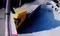 ویدئوی هولناک از ترمز بردین تریلی در دماوند