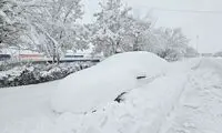 خودروها زیر برفِ این بخش ایران مدفون شدند