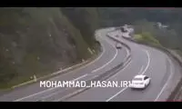 نجات معجزه‌آسای مسافران یک اتوبوس توسط راننده زبردست